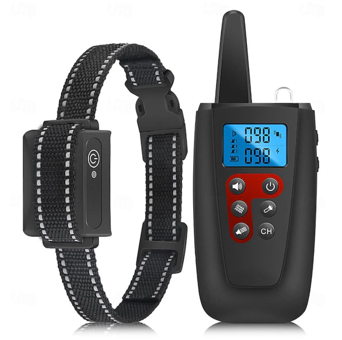 No Shock Collar de Adiestramiento para Perros 3300ft Alcance Bip Vibrador Entrenador de Mascotas IPX7 Impermeable Recargable Collar de Adiestramiento de Mascotas sin púas Sonido y Vibración Collar