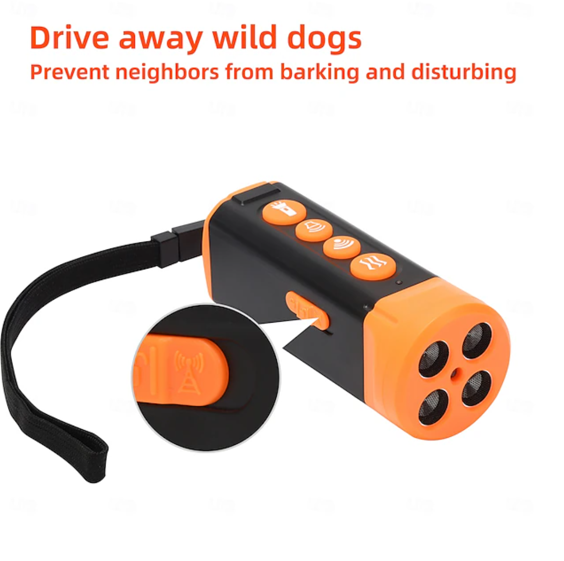 Dispositivo ultrasónico de control de ladridos para perros SU40 Repelente de perros de alta potencia con luz LED