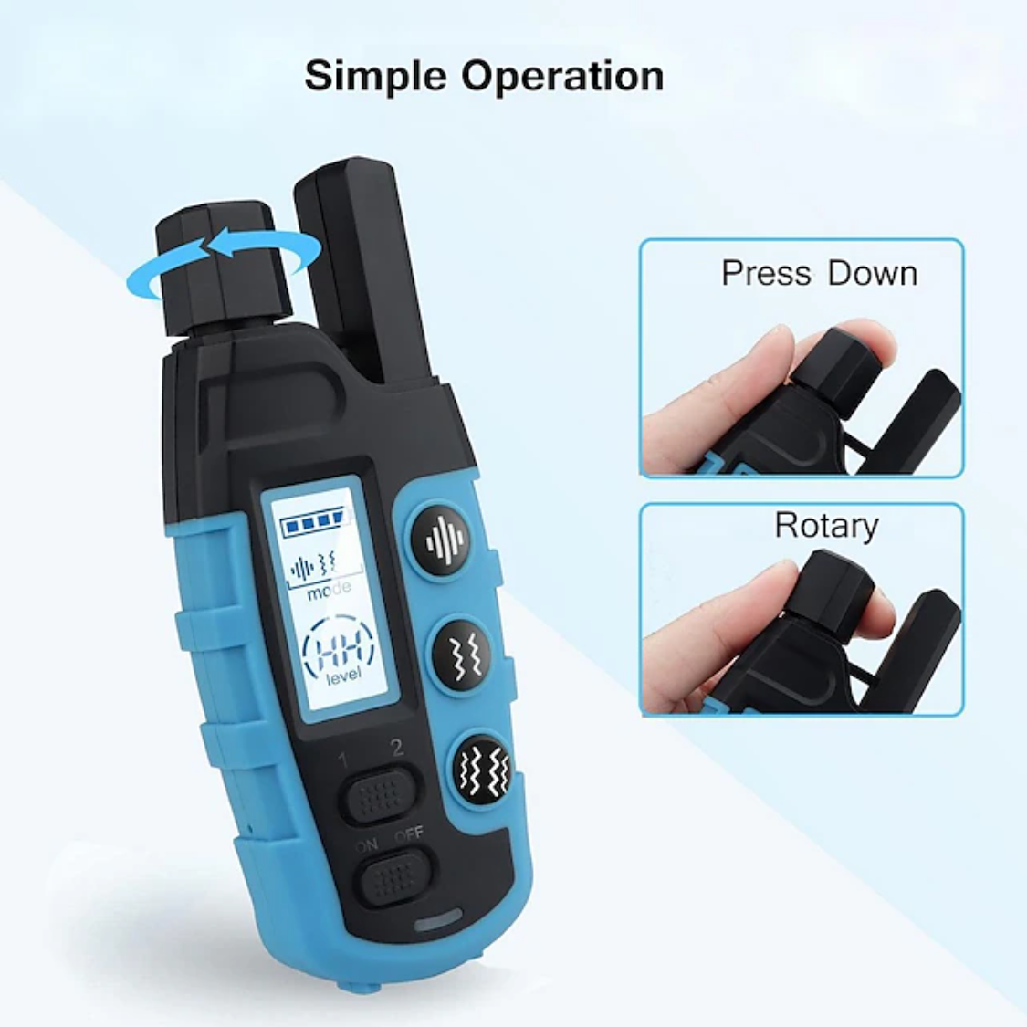 3300Ft Remoto No Shock Pet Dog Training Collar Recargable IPX7 Impermeable E Collar Beep Vibración Human Dog Trainer