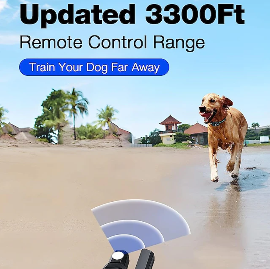 3300Ft Remoto No Shock Pet Dog Training Collar Recargable IPX7 Impermeable E Collar Beep Vibración Human Dog Trainer