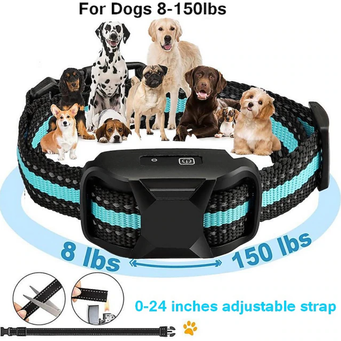 3300Ft Remoto No Shock Pet Dog Training Collar Recargable IPX7 Impermeable E Collar Beep Vibración Human Dog Trainer