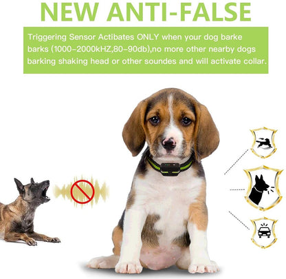 Collar Antiladridos Recargable Collar Antiladridos Bip Shock Dispositivo de Adiestramiento para Perros con 7 Niveles de Sensibilidad Ajustables