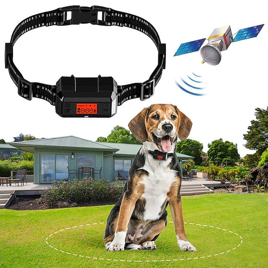 Sistema de Contención para Mascotas Valla Inalámbrica GPS para PerrosValla Eléctrica para PerrosAlcance 33-999 Yarda Fuerza de Advertencia Ajustable Recargable Inofensivo y Adecuado para Todos los Perros(¡Nuevo Modelo para 2025!)