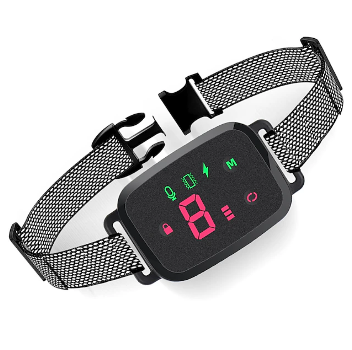 Collar de adiestramiento eléctrico impermeable antiladridos para perros de compañía Pantalla LED No necesita mando a distancia Collar de adiestramiento automático para perros